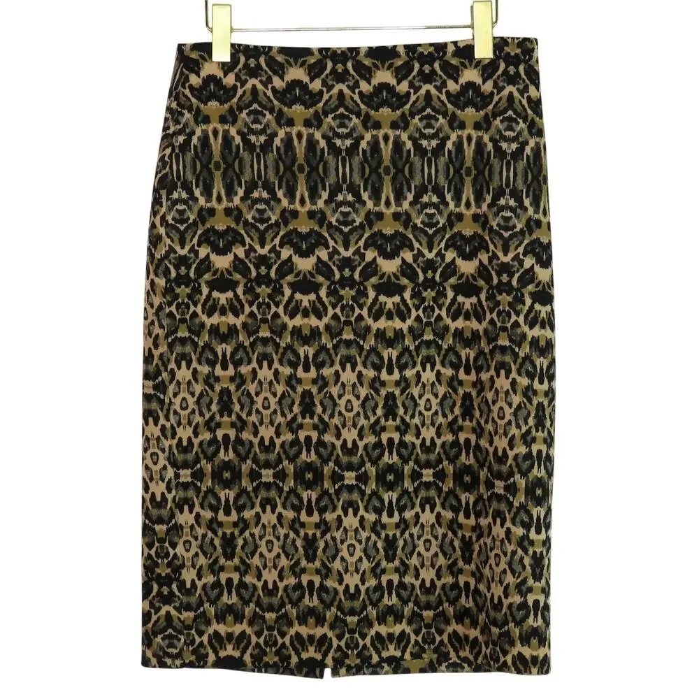 New York & Company Cheetah Pattern Animal Print High Rise Pencil Skirt Size 10